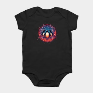 Penguin in Ornmament, Love Penguins Baby Bodysuit